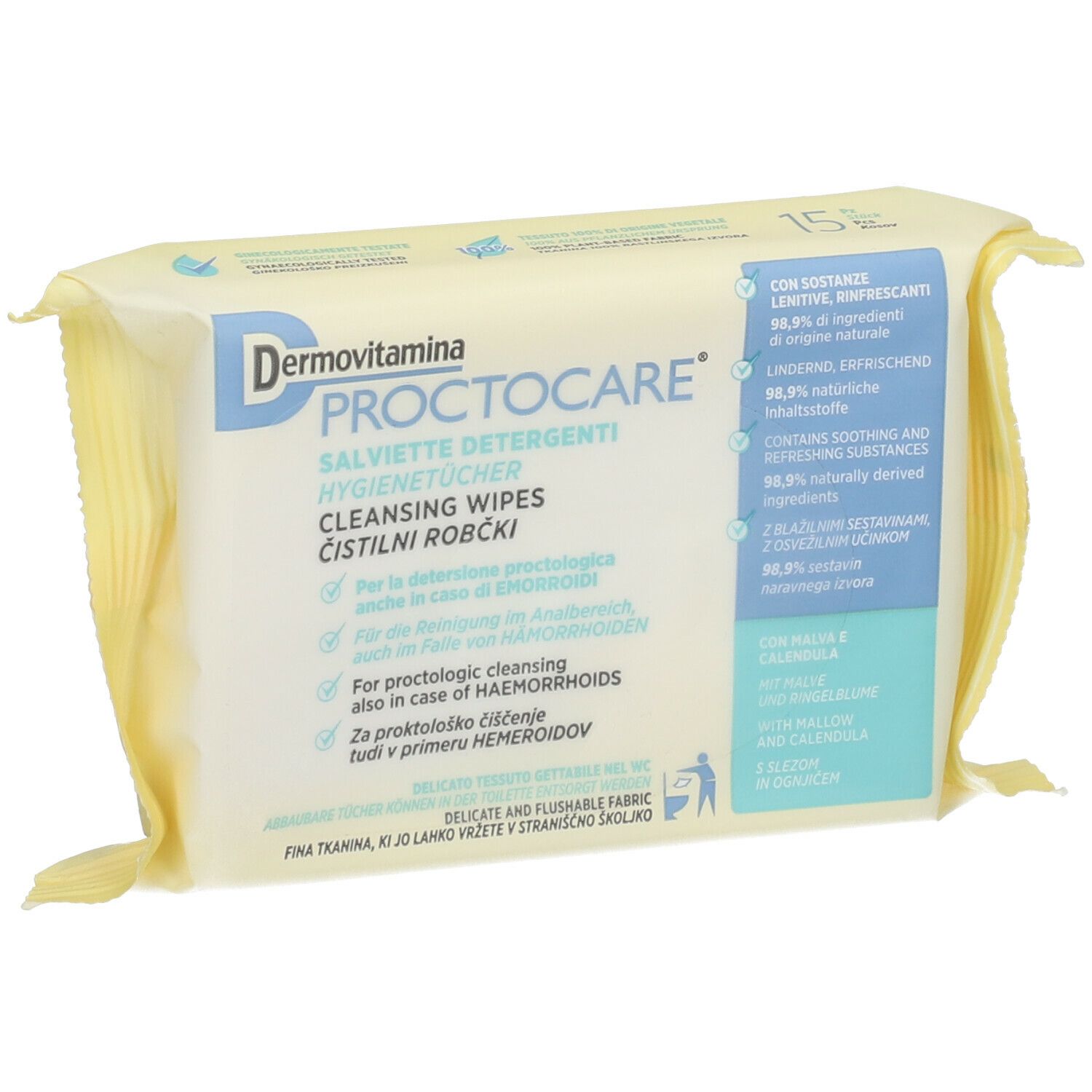 Dermovitamina Protocare Lingettes hygiéniques 15 pc s Redcare Apotheke