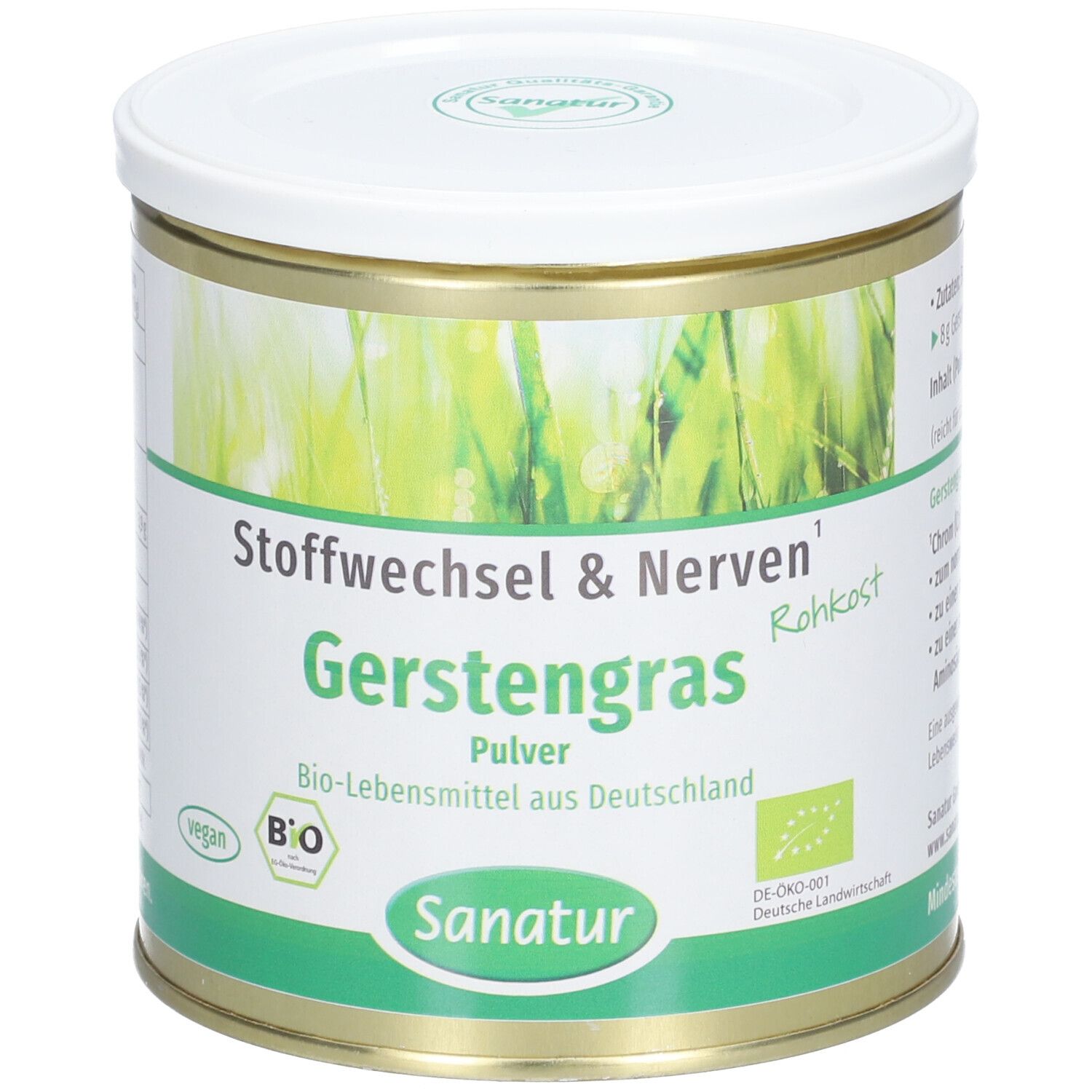 Bio Gerstengras Pulver Sanatur G Redcare Apotheke