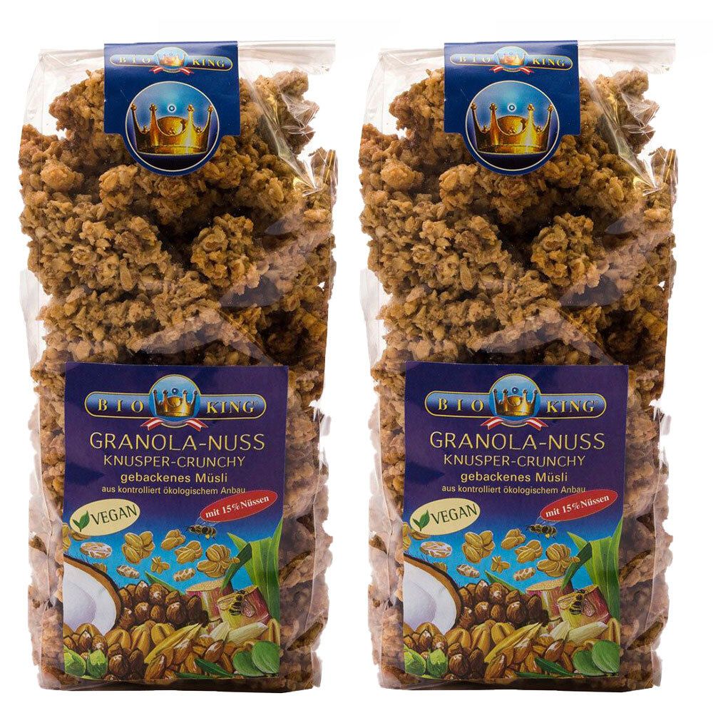 BIO KING GRANOLA NUSS KNUSPER CRUNCHY 2x375 G Redcare Apotheke