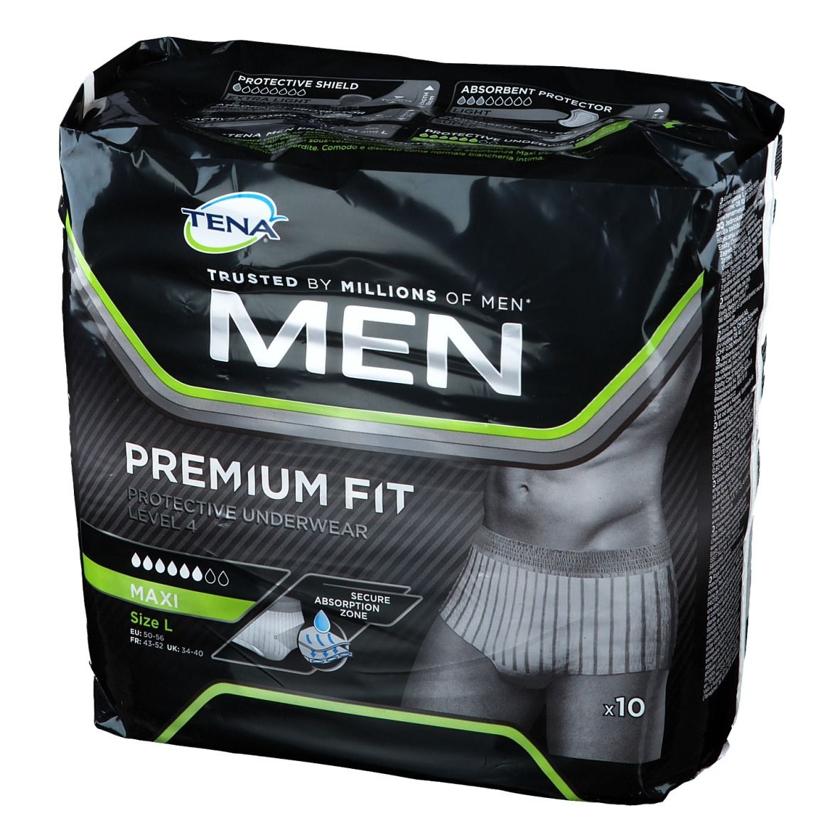 Tena Men Premium Fit Protective Underwear Level L St Redcare