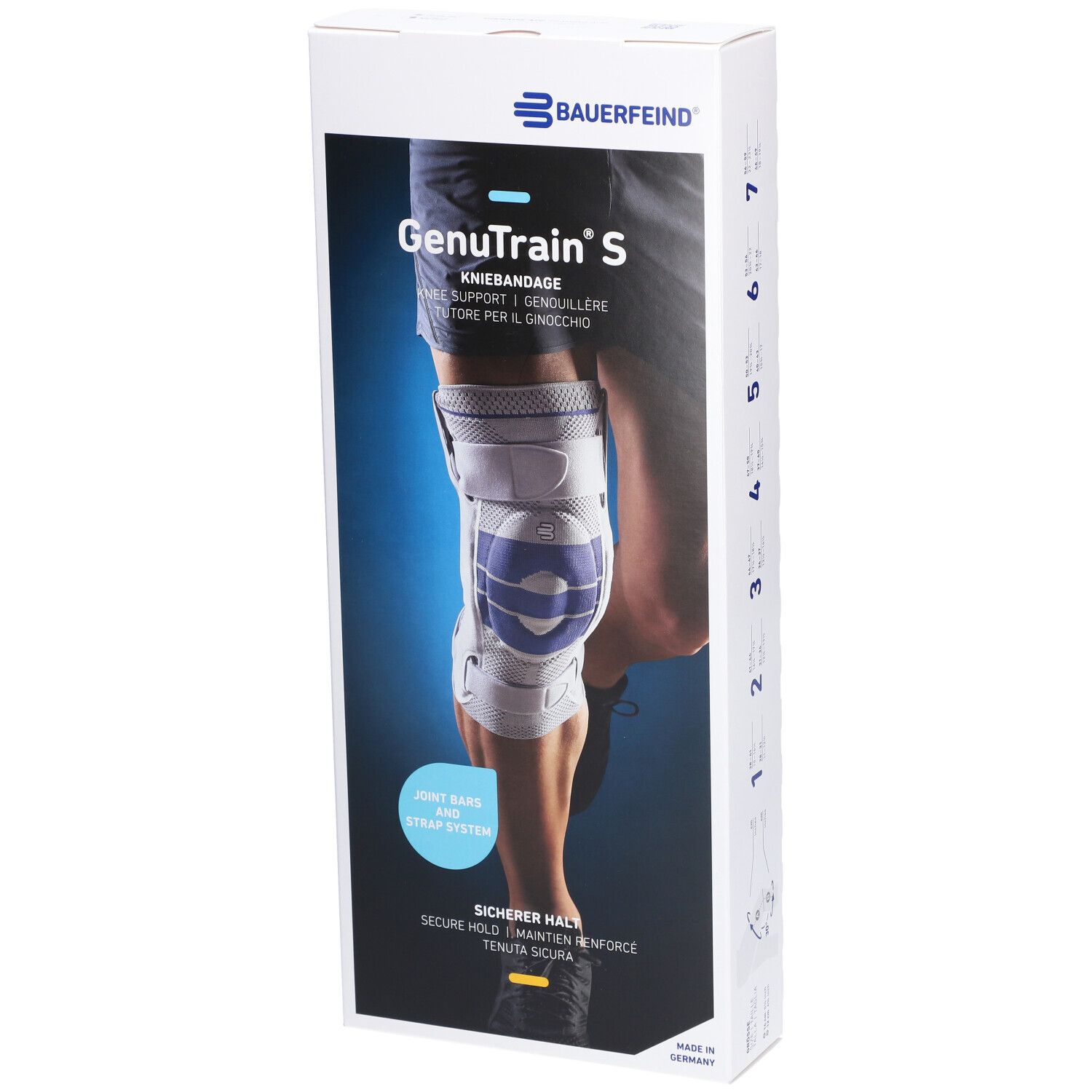 Bauerfeind Genutrain S Titanium Kniebandage Links Gr E St