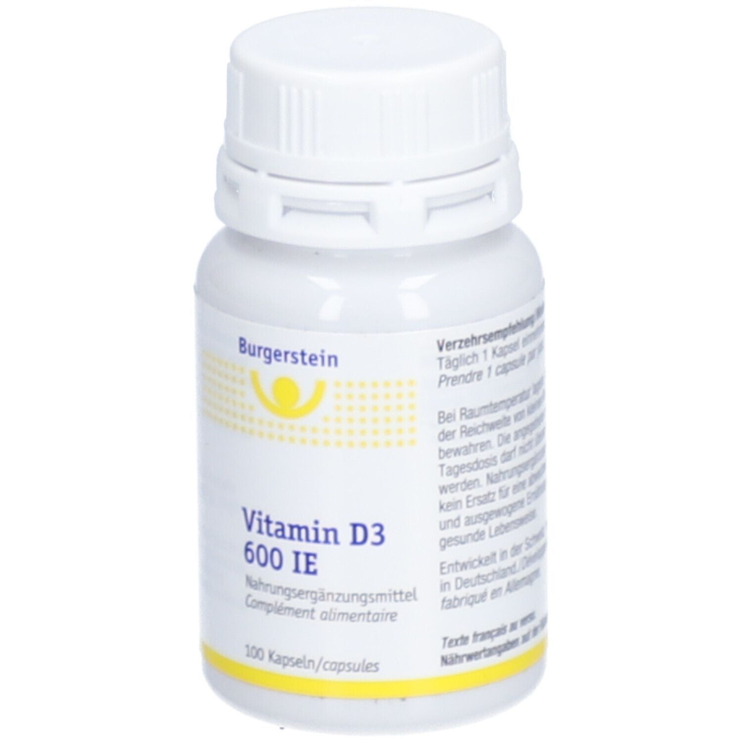 Burgerstein Vitamin D3 600 I E 100 St Redcare Apotheke