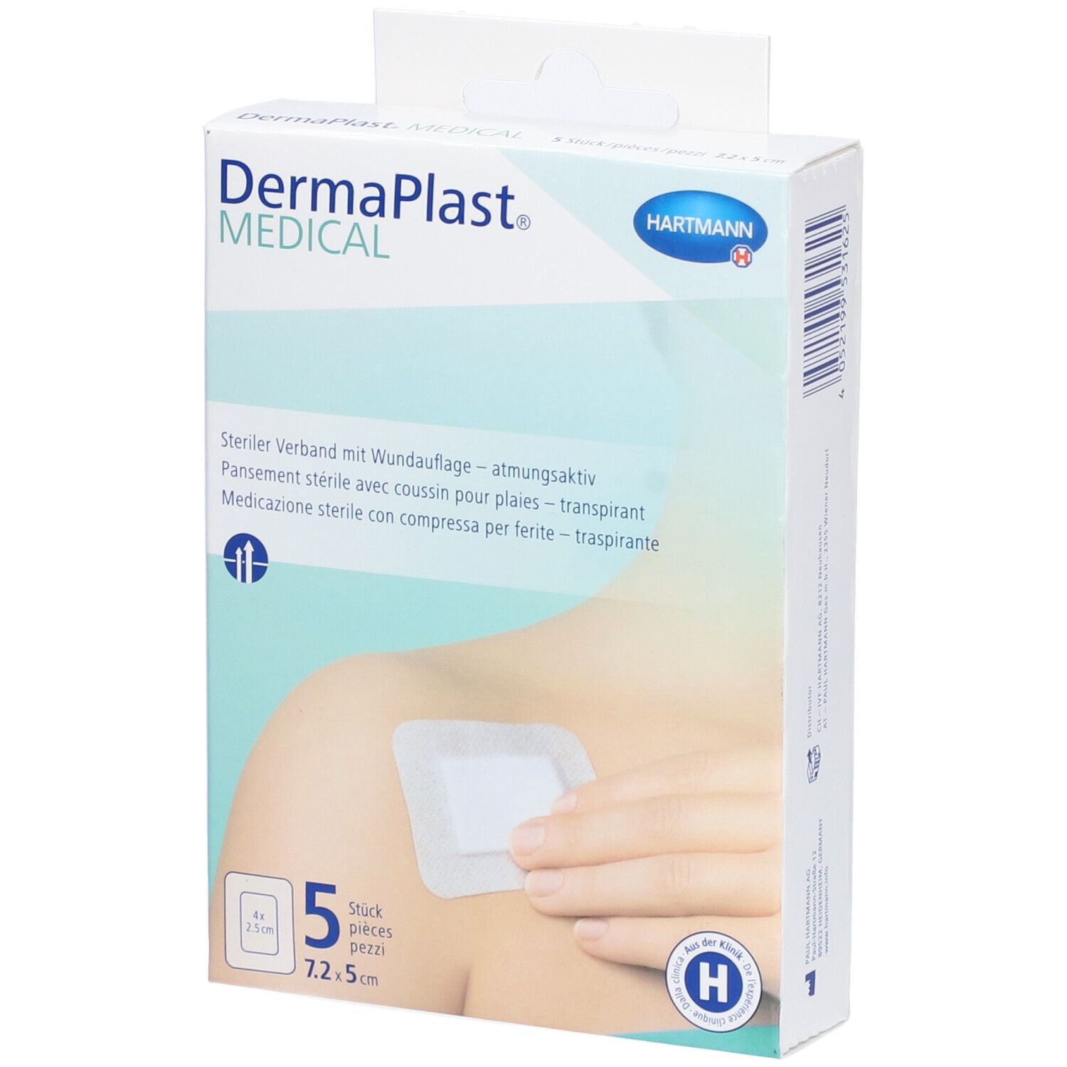 HARTMANN Dermaplast Pansement couvrant adhésif stérile avec coussin