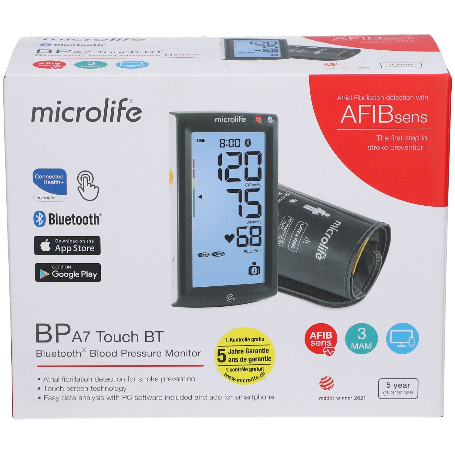 MICROLIFE Tensiomètre A7 Touch Bluetooth 1 pc s Redcare Apotheke