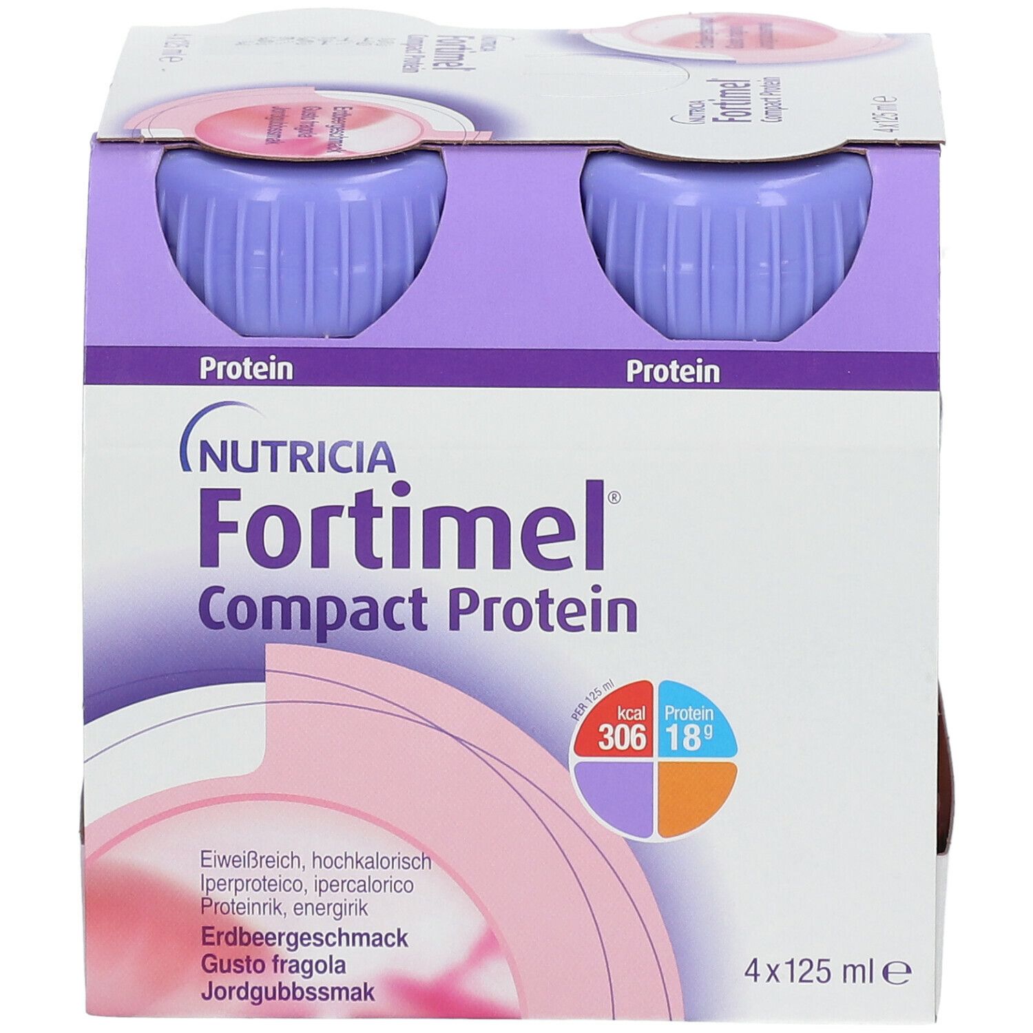 NUTRICIA FORTIMEL Compact Protéine Fraise 4x125 ml Redcare Apotheke