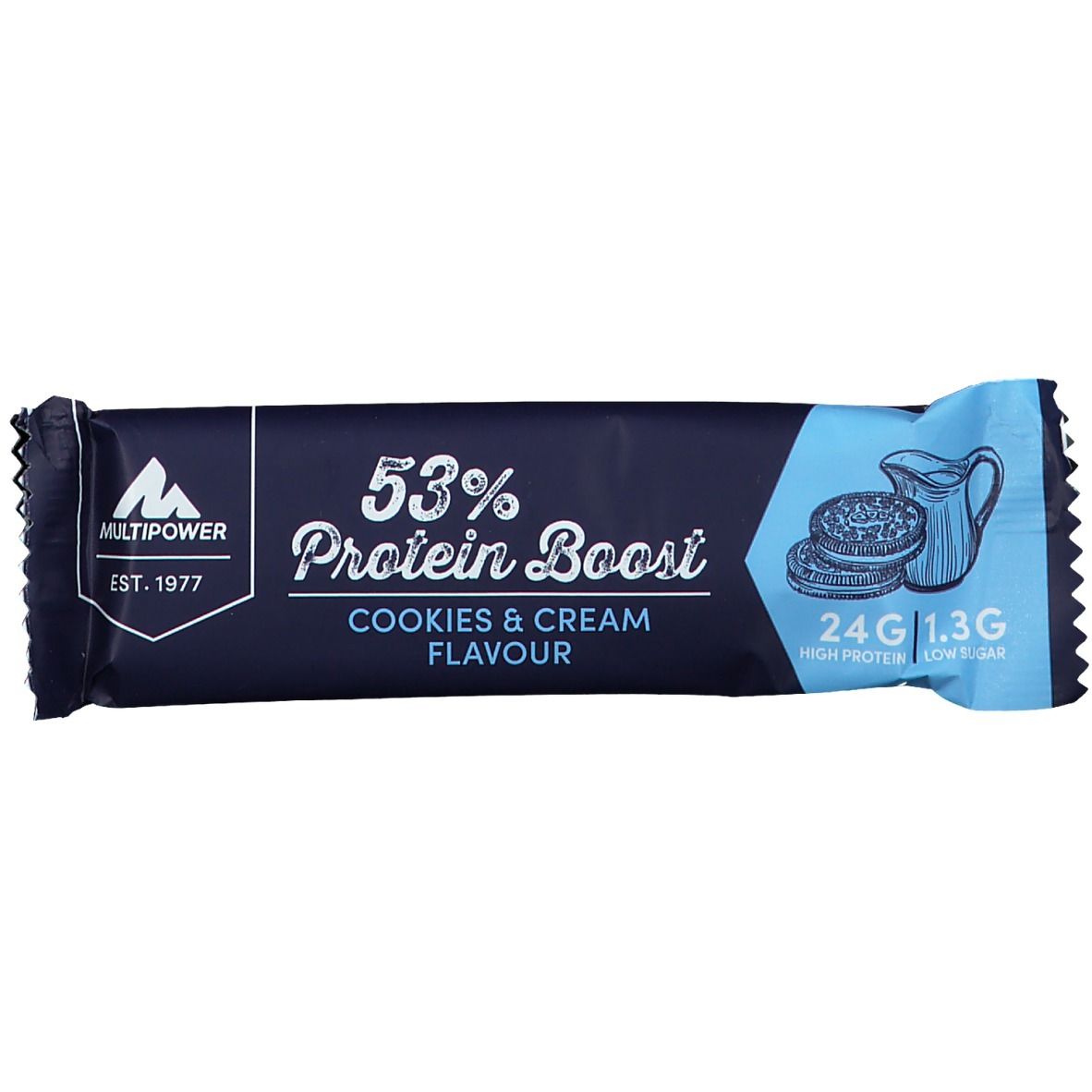 Multipower 53 Protein Boost Barre Cookies Cream 6x45 G Redcare