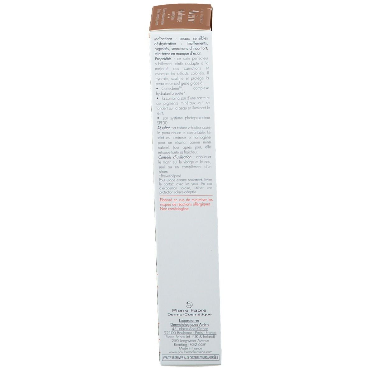 Avène Hydrance BB Riche Crème Hydratante Teintée SPF 30 40 ml Redcare