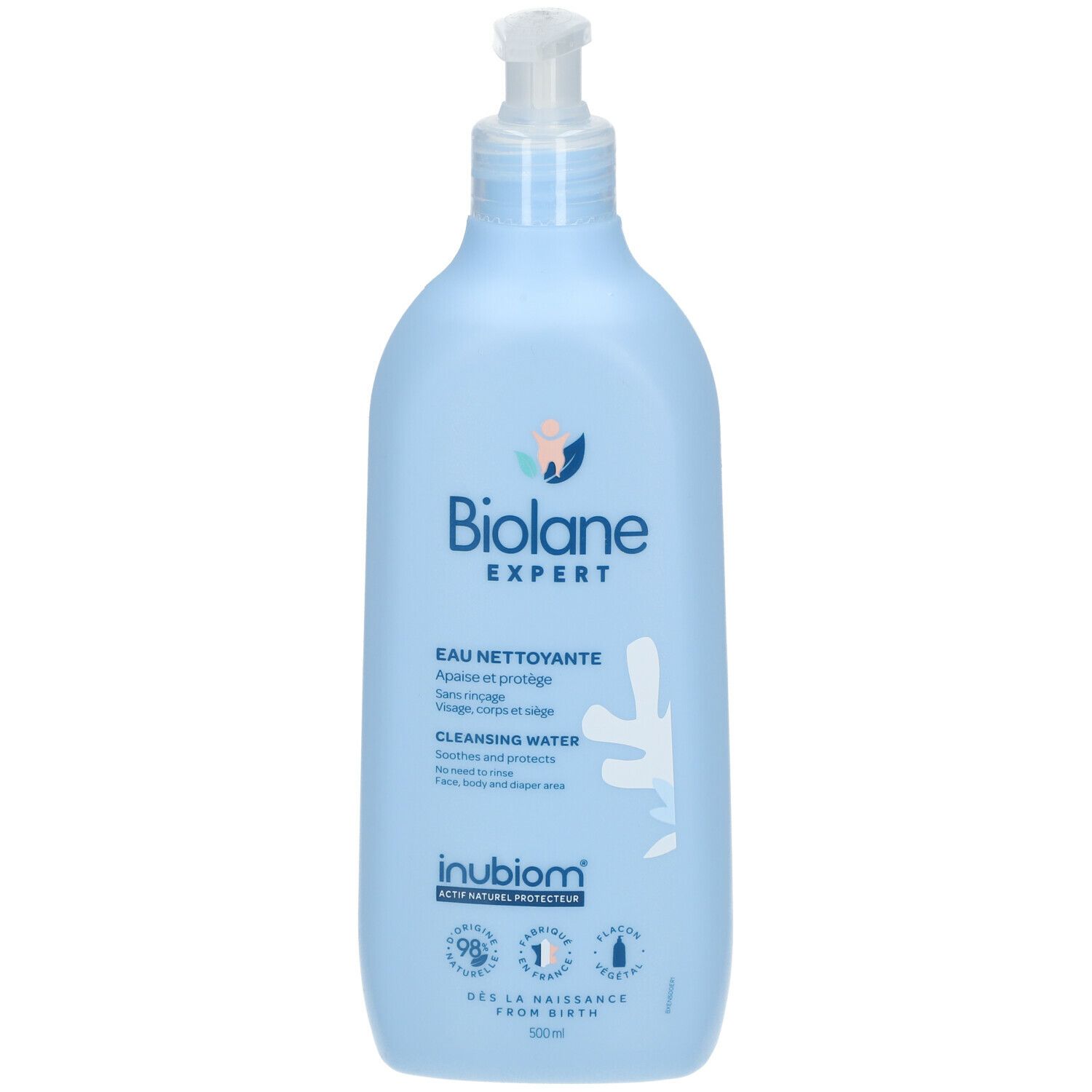 Biolane Expert Eau Nettoyante Sans Rinçage Peaux Sensibles 500ml