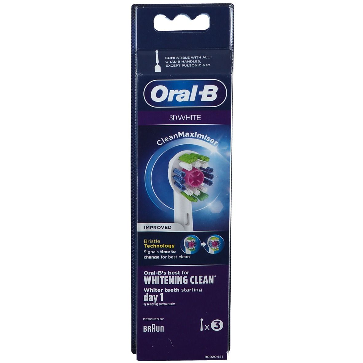 Oral B 3D White CleanMaximiser Aufsteckbürsten 3 St Redcare Apotheke