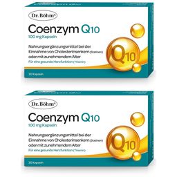 Dr. Böhm® Coenzyme Q 10 - le complément idéal aux médicaments anti-cholestérol et pour la santé cardiaque