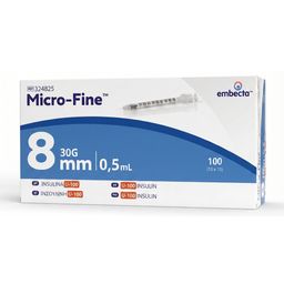 BD Micro-Fine™ 30 G 0,30 x 8 mm 0,5 ml + U-100 Insulin Innen sterile Insulinspritze