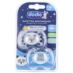  dodie® sucette anatomique silicone nuit +18 mois (Couleur non sélectionnable)