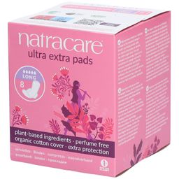 Natracare® Ultra-Binden, extra lang, mit Flügeln