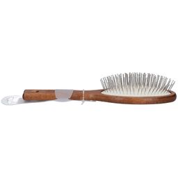  Nippes Pneumatik-Haarbürste, groß oval, Buche, Doppelkopfstahlstifte