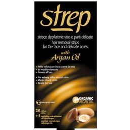 Strep Bandes de cire dépilatoires Visage Argan