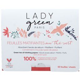 LADY green Lingettes de nettoyage matifiantes