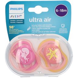 Philips Avent Ultra Air Sucette Animals 6-18 Moins SCF085/06