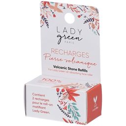 LADY GREEN Roll-on Mattifiant pierre volcanique 2 recharges