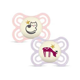 MAM Perfect Night Tétine silicone rose 0-6 mois