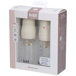 BIBS Baby BPA-freie Flasche Komplettset 2er-Pack Latex - Elfenbein