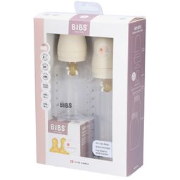 BIBS Baby BPA-freie Flasche Grow and Flow Set Silikon - Elfenbein