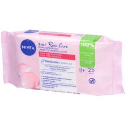NIVEA MicellAIR Lingettes Démaquillantes Micellaires à l'Eau de Rose BIO