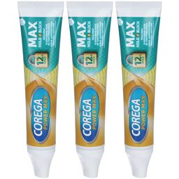 COREGA Power Max Crème adhésive pour prothèses dentaires - Max Hold + Block