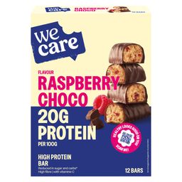 WE CARE Proteinriegel Himbeer-Schokolade