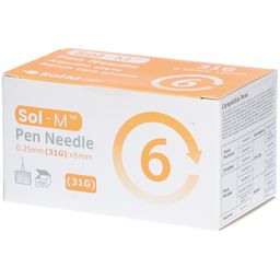 Sol-M® Pen Nadeln 31G 0,25 mm x 6 mm
