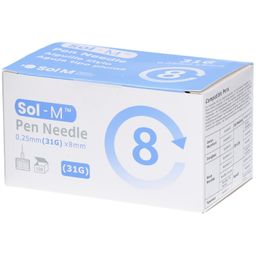 Sol-M® Insulinpen-Nadeln 31G (0,25 mm) 8 mm