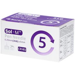 Sol-M® Insulinpen-Nadeln 31G (0,25 mm) 5 mm