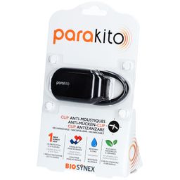 PARAKITO Klipps für Kinderwagen Rucksack schwarz