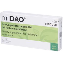 milDAO– Complément pour l’intolérance à l’histamine (DAO)