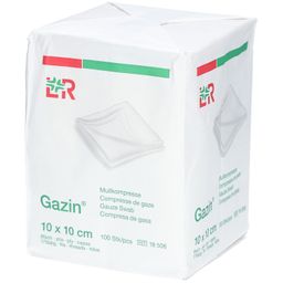 Gazin® Mullkompresse 10 cm x 10 cm unsteril 8 lagig
