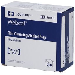 COVIDIEN™ Webcol™ Skin Cleansing Alcohol Prep (préparation à base d'alcool pour le nettoyage de la peau)