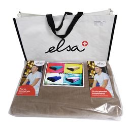 ELSA Nackenkissen 50x11cm Veloursbezug sand