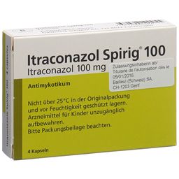 ITRACONAZOL Spirig 4 Kaps 100 mg 4 Stk