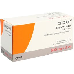 BRIDION Inj Lös 500 mg/5ml 10 Durchstf 5 ml
