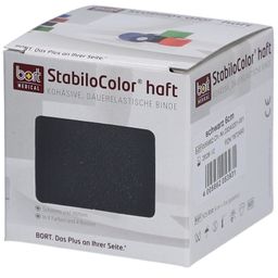 BORT StabiloColor® Bandes élastiques adhésives 6 cm noir