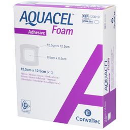 AQUACEL Foam adhäsiv 12,5 cm x 12,5 cm Verband