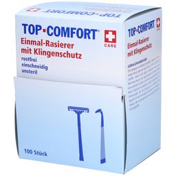 AMPRI® Med Comfort Einmalrasierer Blau – 1-schneidig mit Schutz