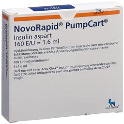 INSULIN NovoRapid PumpCart 100 E/ml 5 x 1.6 ml