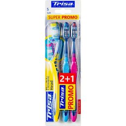 TRISA Weiche Zahnbürsten Flexible head x 3
