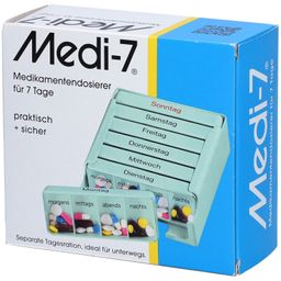 MEDI-7 Colore Pilulier semainier 4 cases par jour - Allemand