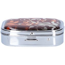 Sahag Boîte à pilules Fancy rectangulaire 2 compartiments, coloris assortis