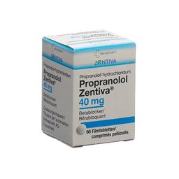 PROPRANOLOL Zentiva Filmtabl 40 mg Ds 60 Stk