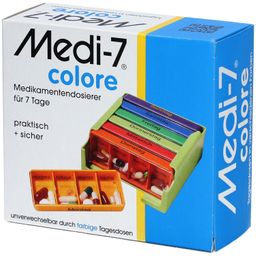 MEDI-7 Colore Pilulier semainier 4 cases par jour - Allemand