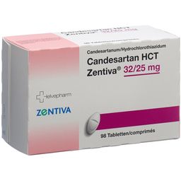 CANDESARTAN HCT Zentiva Tabl 32/25 mg 98 Stk