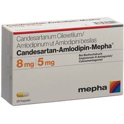 CANDESARTAN-AMLODIP Mepha Kaps 8mg/5mg 28 Stk
