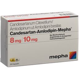 CANDESARTAN-AMLODIP Mepha Kaps 8mg/10mg 28 Stk